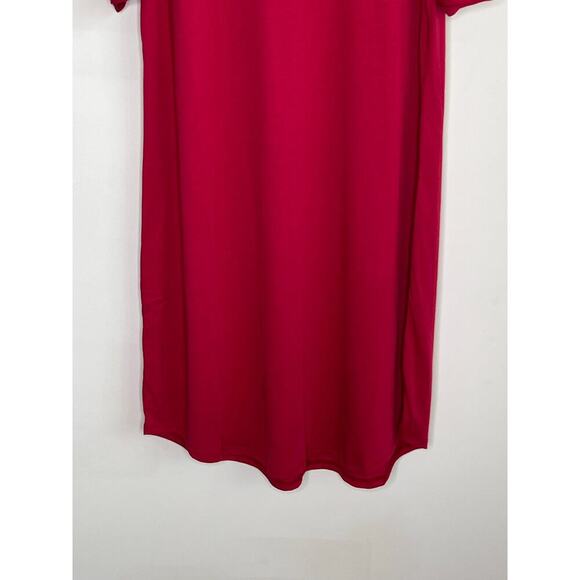 Summersalt The Luxe Pima Cotton Twist-Sleeve T-Shirt Dress Currant Women's M - Picture 6 of 11